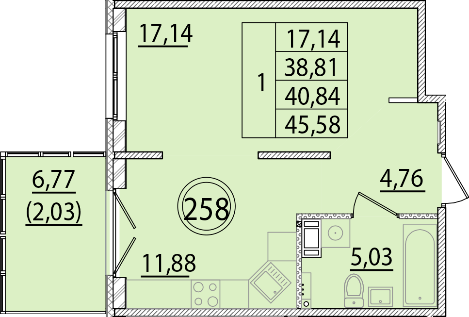 ОК 15 корпус 2 квартира 258
