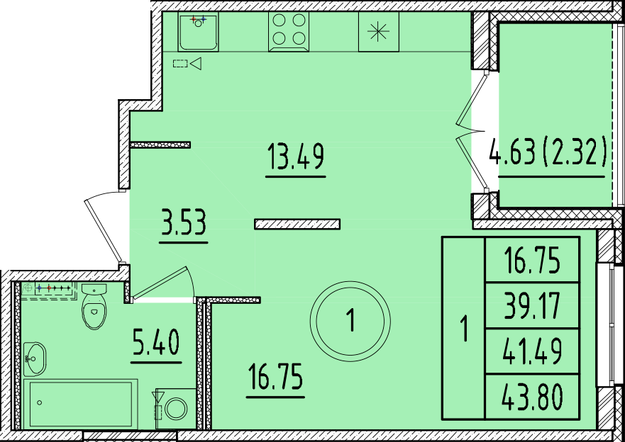 ОК 17 корпус 3 квартира 1