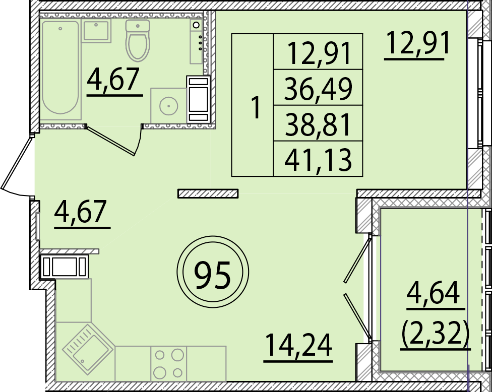 ОК 15 корпус 2 квартира 95