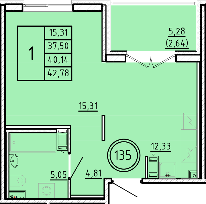 ОК 16 корпус 1 квартира 135