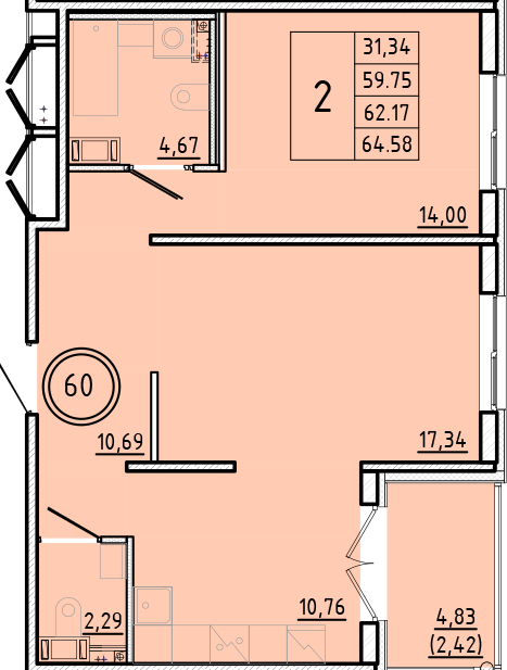 ОК 16 корпус 3 квартира 60 ОК 16 корпус 3 квартира 60