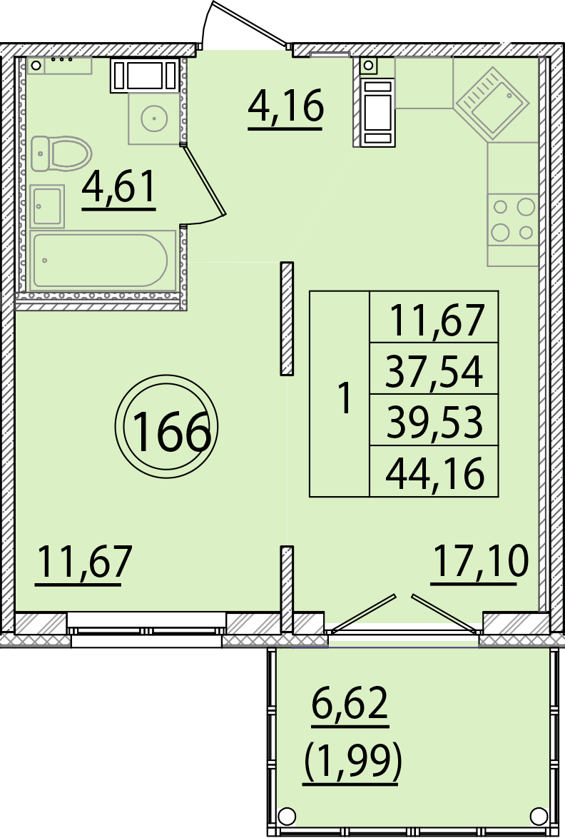 ОК 15 корпус 2 квартира 166