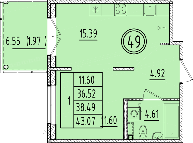ОК 6.4. корпус 1 квартира 49