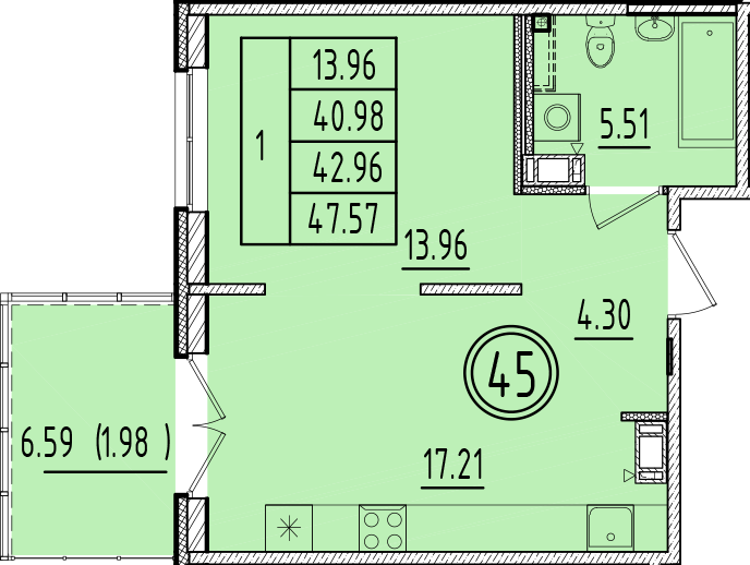 ОК 6.4. корпус 1 квартира 45
