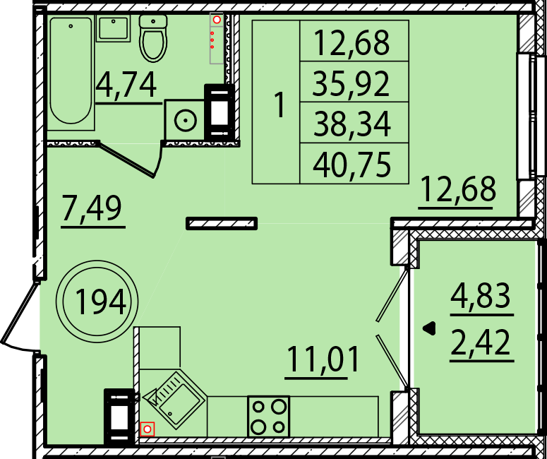 ОК 15 корпус 1 квартира 194