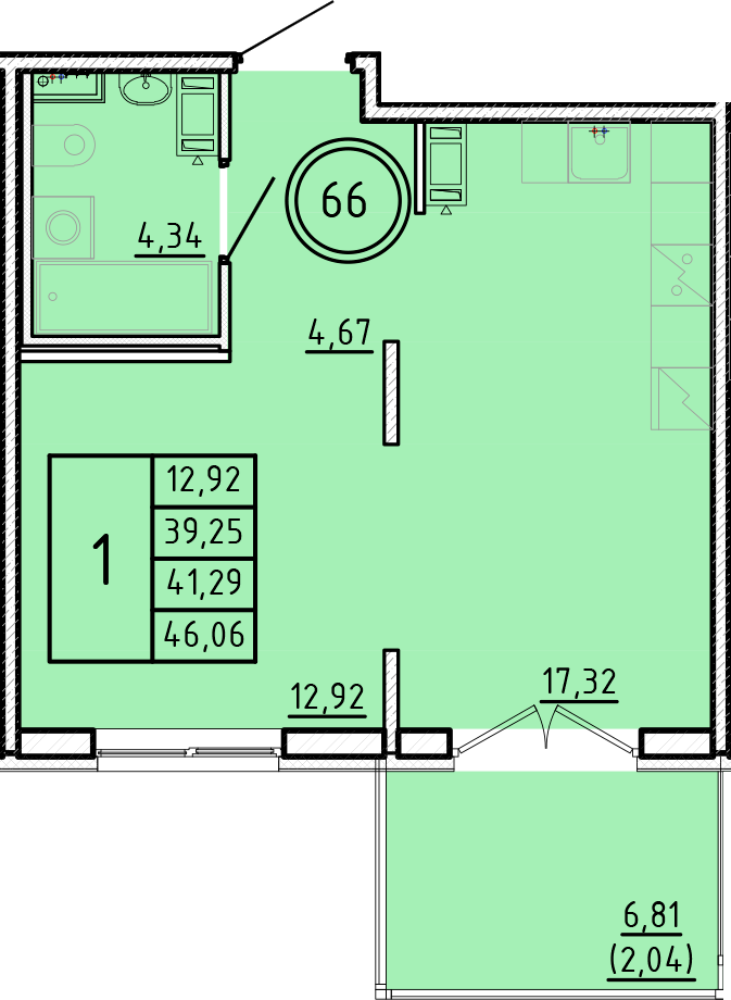 ОК 16 корпус 1 квартира 66
