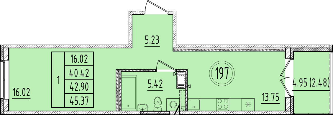 ОК 6.4. корпус 1 квартира 197