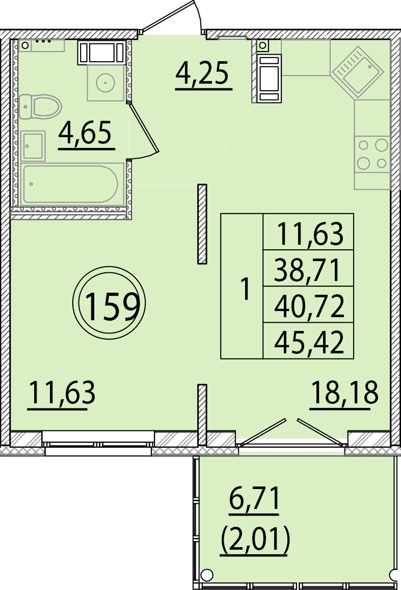 ОК 15 корпус 2 квартира 159
