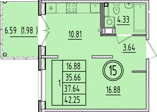 ОК 6.4. корпус 1 квартира 15