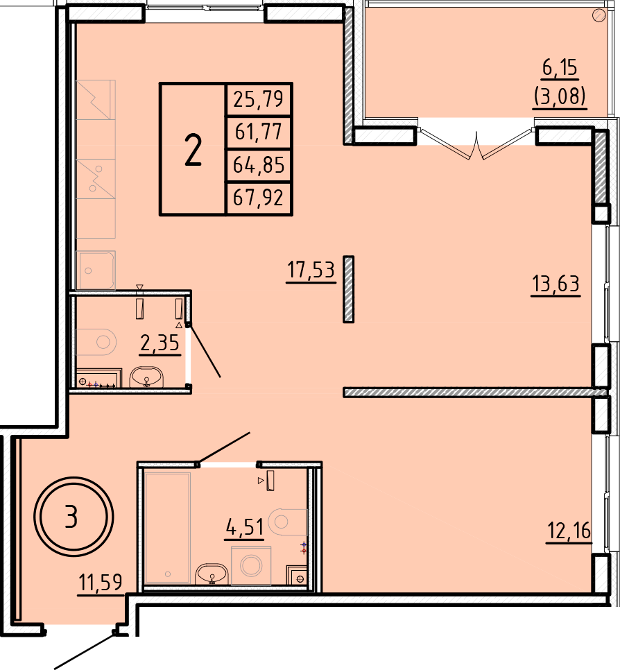 ОК 16 корпус 1 квартира 3