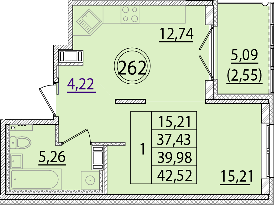 ОК 15 корпус 2 квартира 262