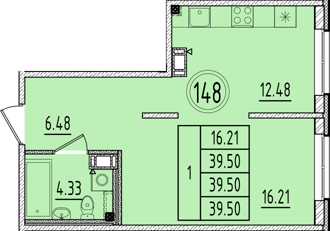 ОК 6.4. корпус 1 квартира 148