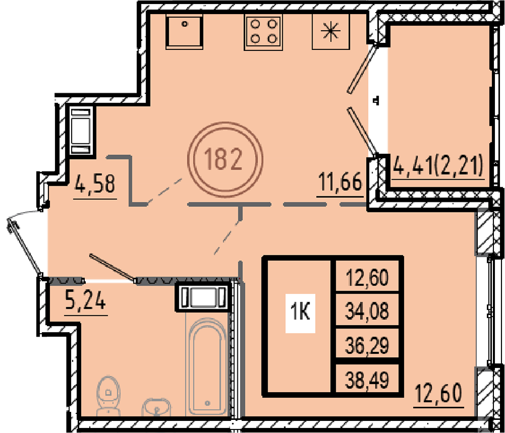 ОК 9.1 корпус 1 квартира 182