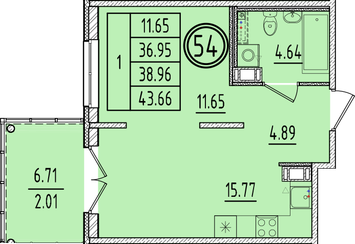 ОК 6.4. корпус 2 квартира 54