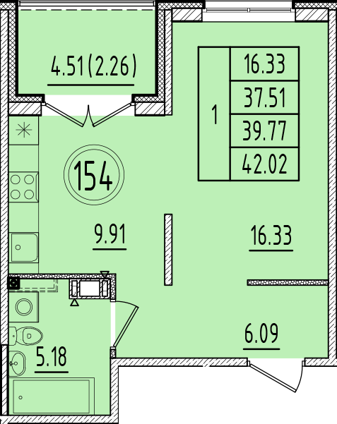 ОК 6.4. корпус 1 квартира 154