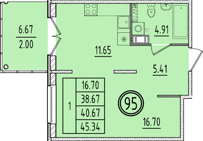 ОК 6.4. корпус 2 квартира 95