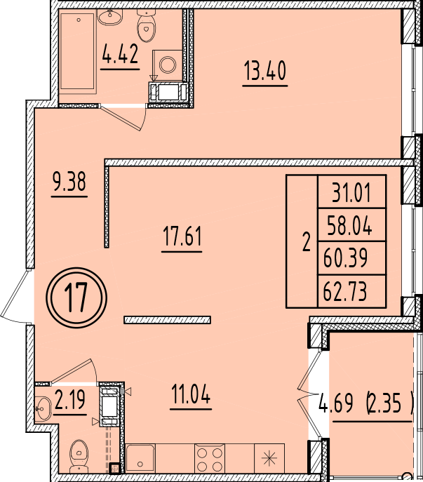 ОК 6.4. корпус 1 квартира 17