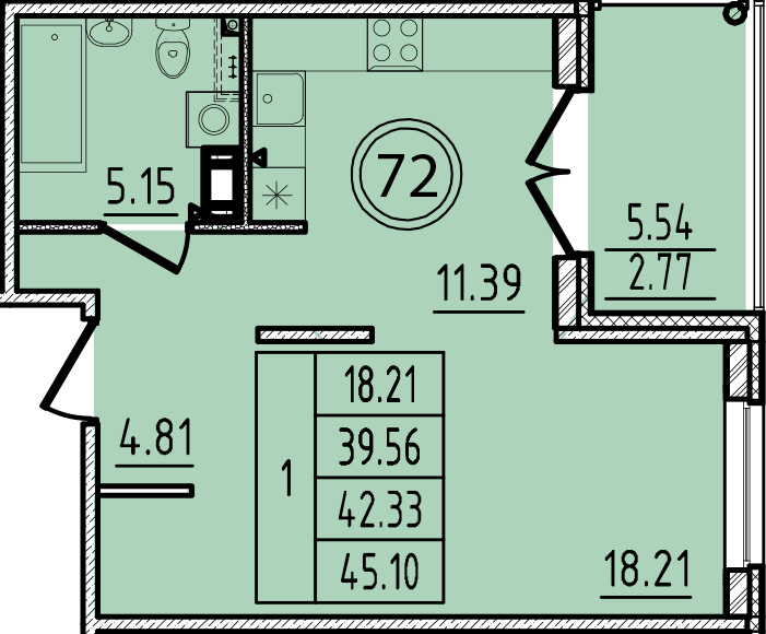 ОК 14 корпус 2 квартира 72