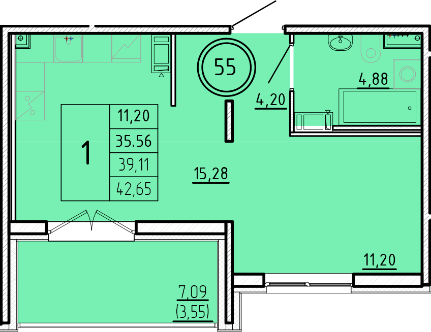 ОК 16 корпус 2 квартира 55