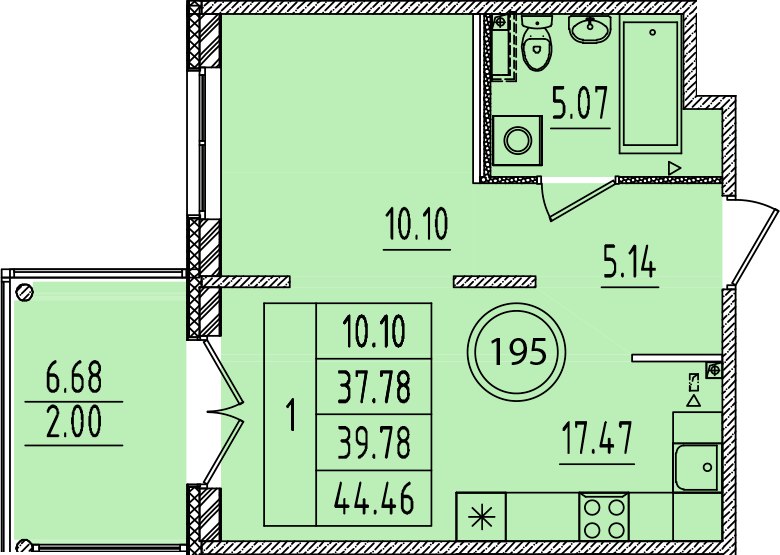 ОК 14 корпус 3 квартира 195