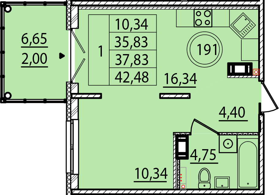 ОК 15 корпус 1 квартира 191