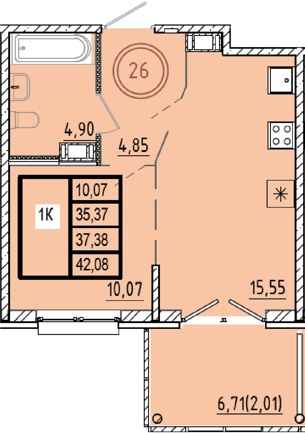 ОК 9.1 корпус 3 квартира 26