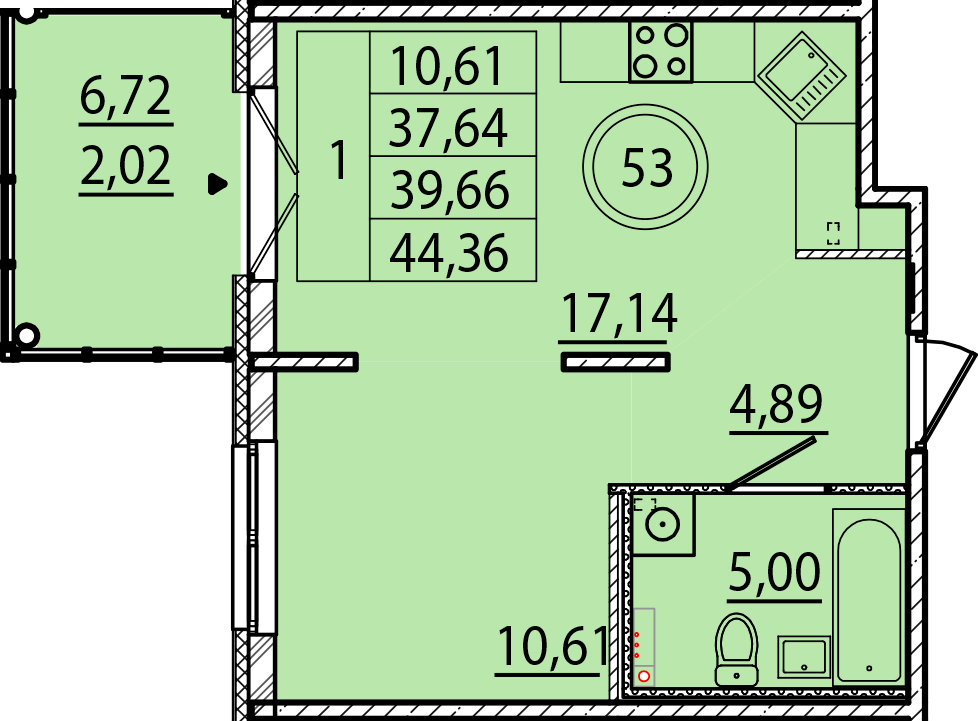 ОК 15 корпус 1 квартира 53
