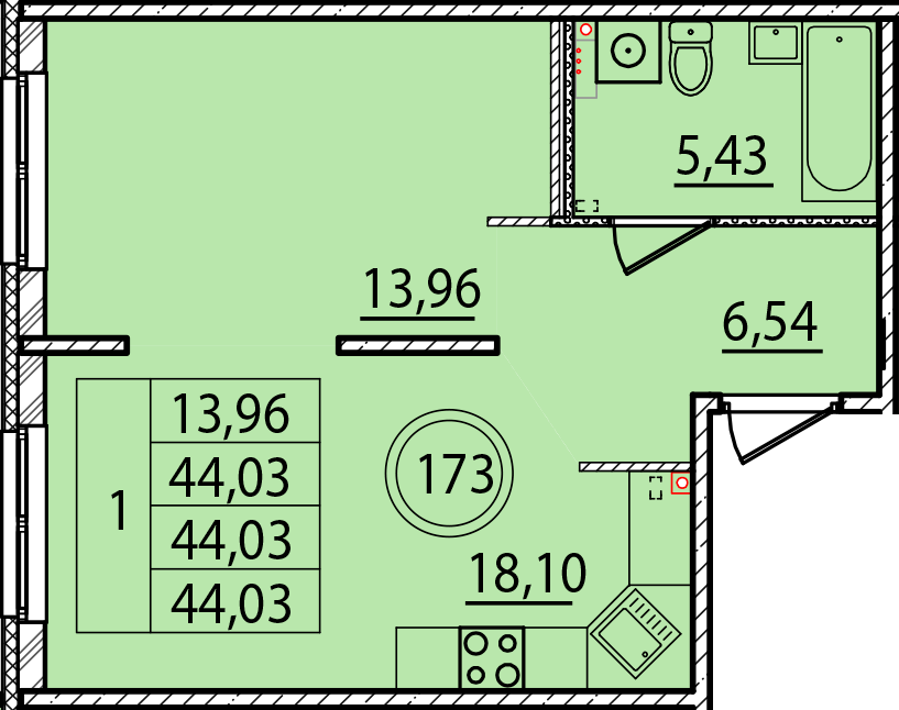 ОК 15 корпус 1 квартира 173
