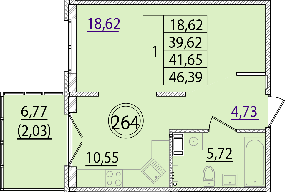 ОК 15 корпус 2 квартира 264