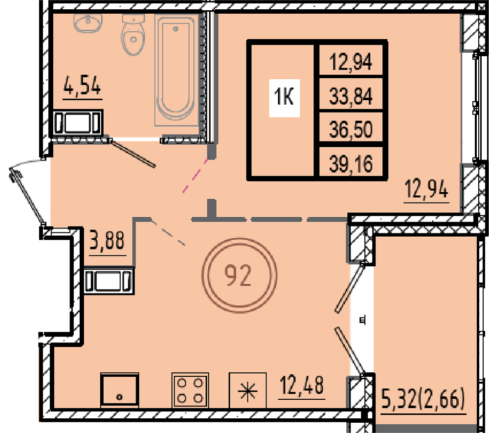 ОК 9.1 корпус 1 квартира 92