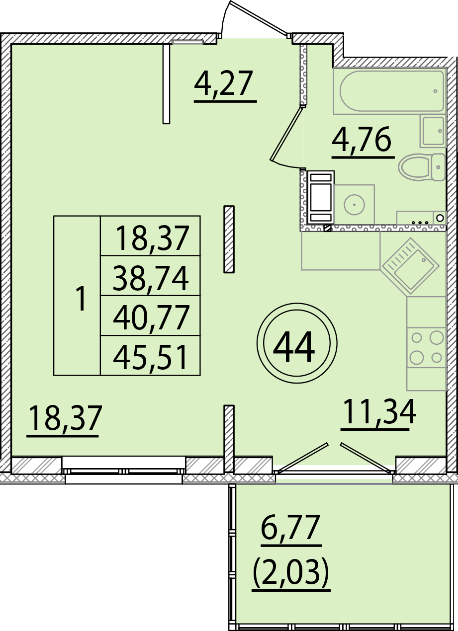 ОК 15 корпус 2 квартира 44