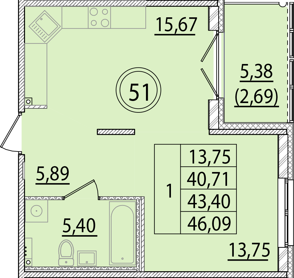 ОК 15 корпус 2 квартира 51