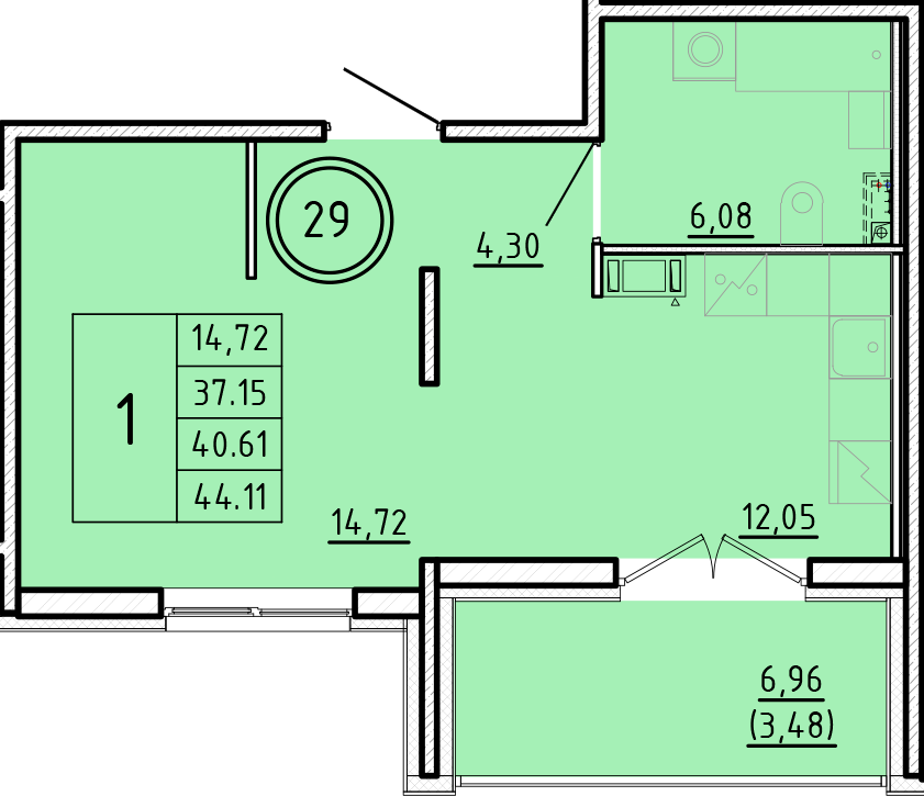 ОК 16 корпус 3 квартира 29