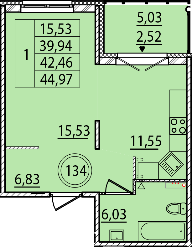ОК 15 корпус 1 квартира 134