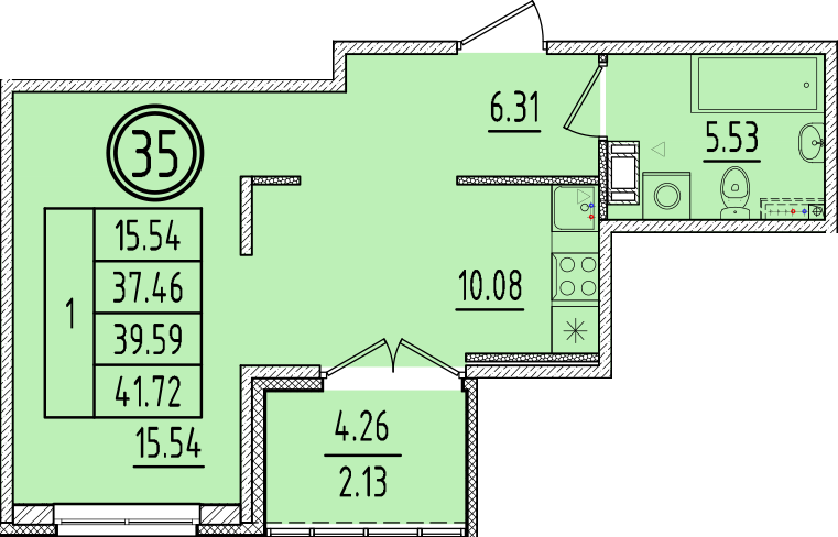 ОК 6.4. корпус 2 квартира 35