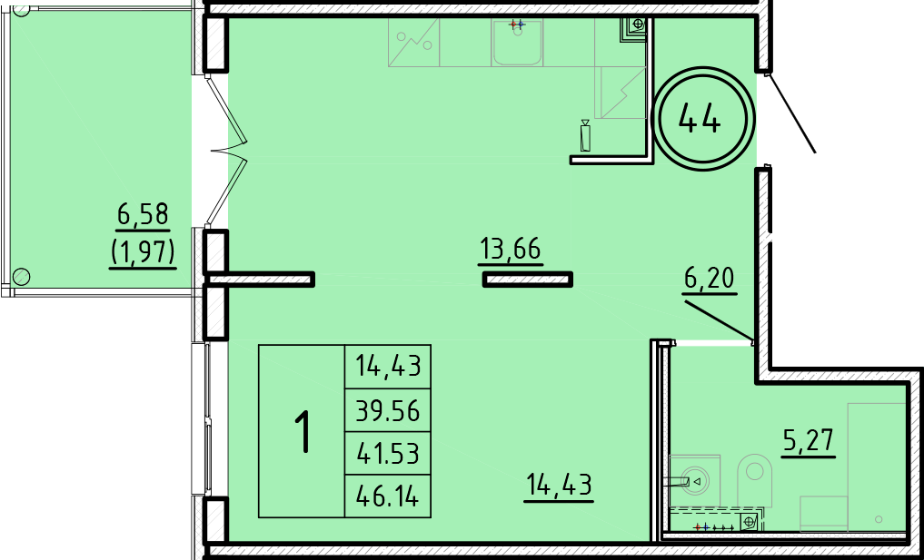ОК 16 корпус 3 квартира 44