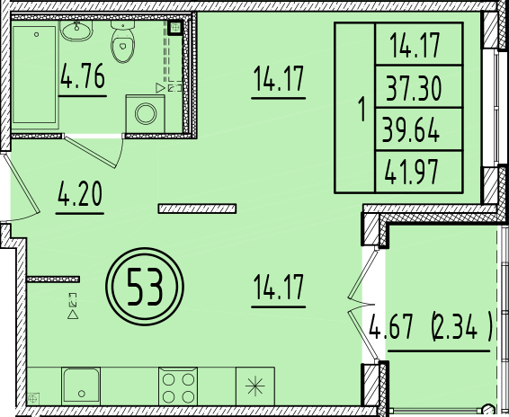 ОК 6.4. корпус 1 квартира 53