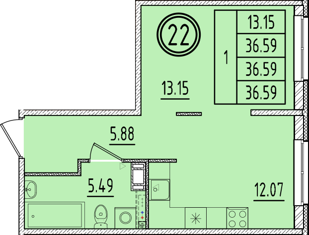 ОК 6.4. корпус 2 квартира 22