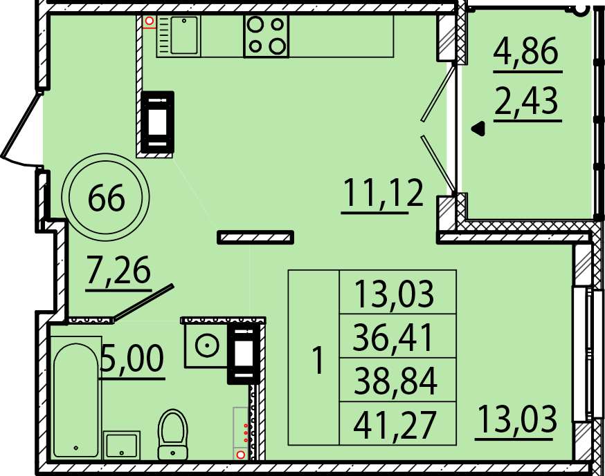 ОК 15 корпус 1 квартира 66