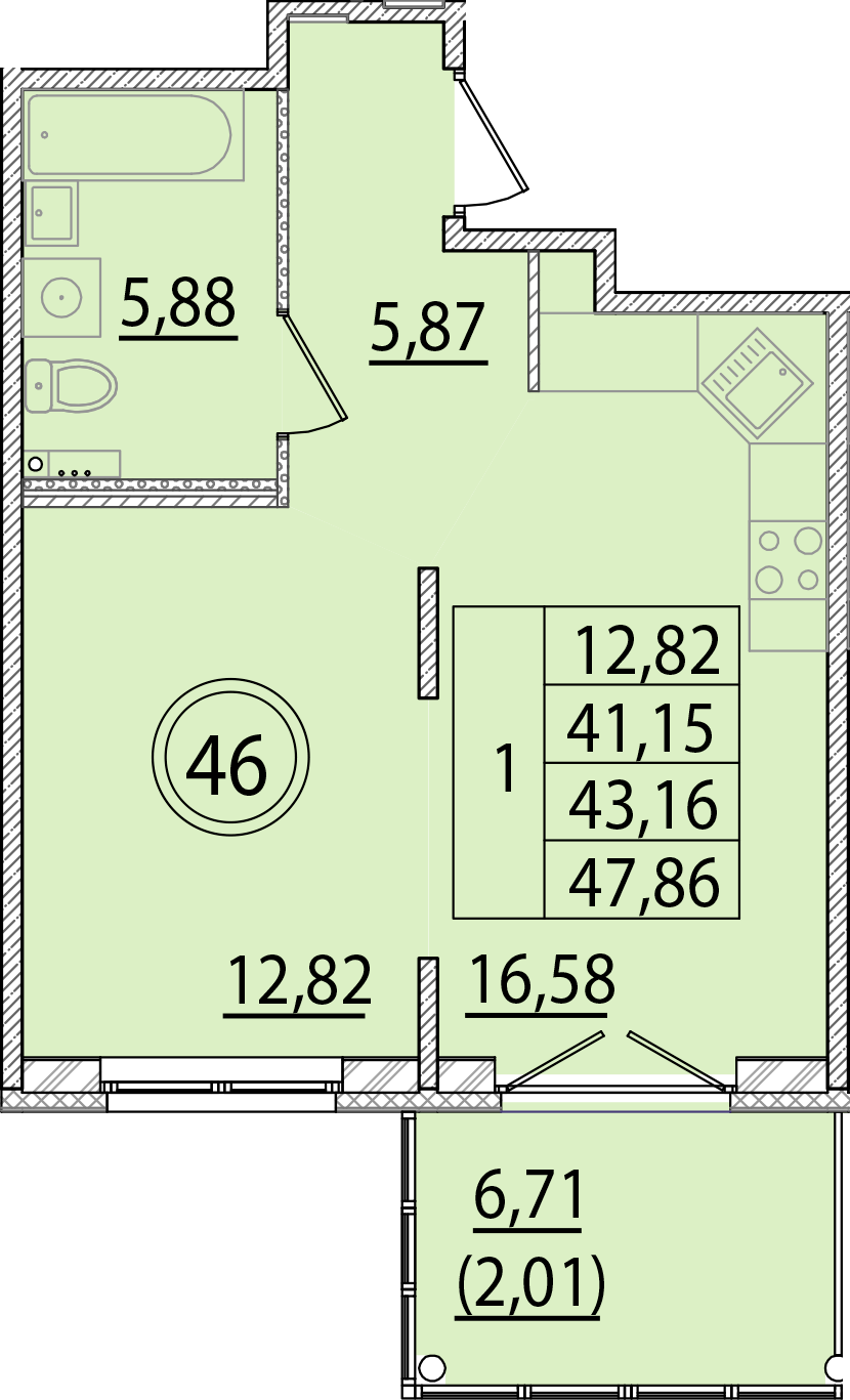 ОК 15 корпус 2 квартира 46