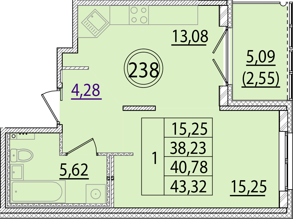 ОК 15 корпус 2 квартира 238