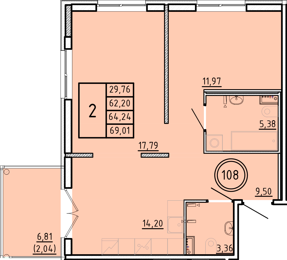 ОК 16 корпус 1 квартира 108