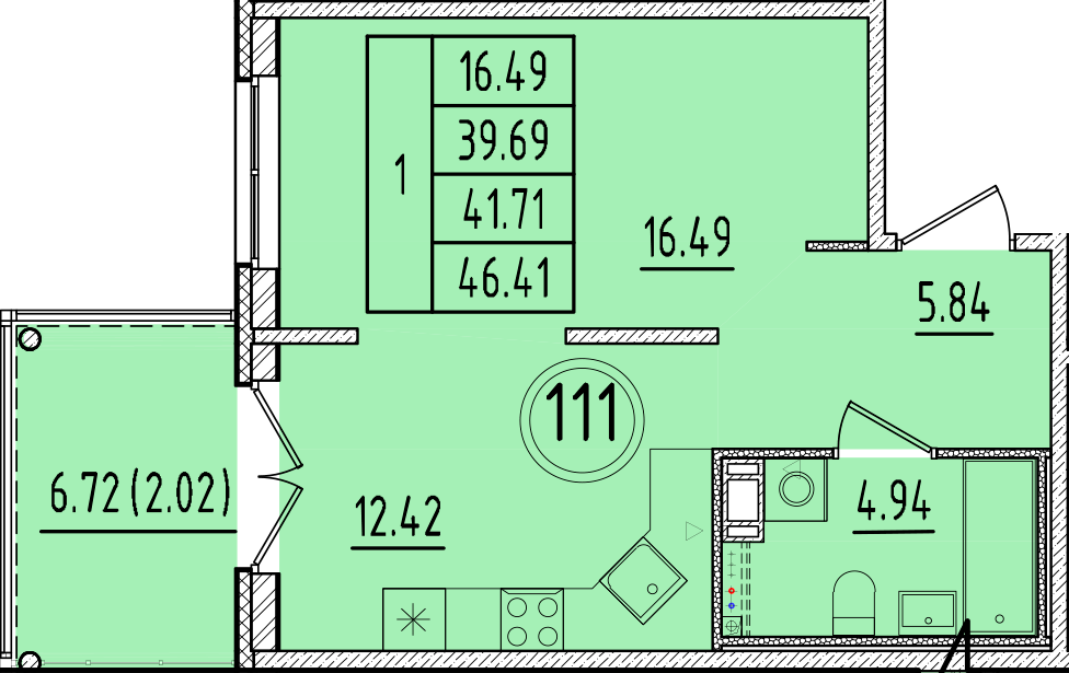 ОК 17 корпус 2 квартира 111