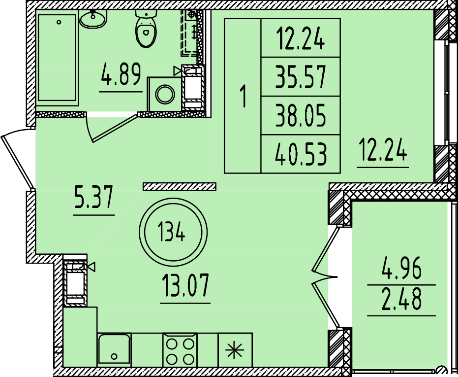 ОК 14 корпус 1 квартира 134