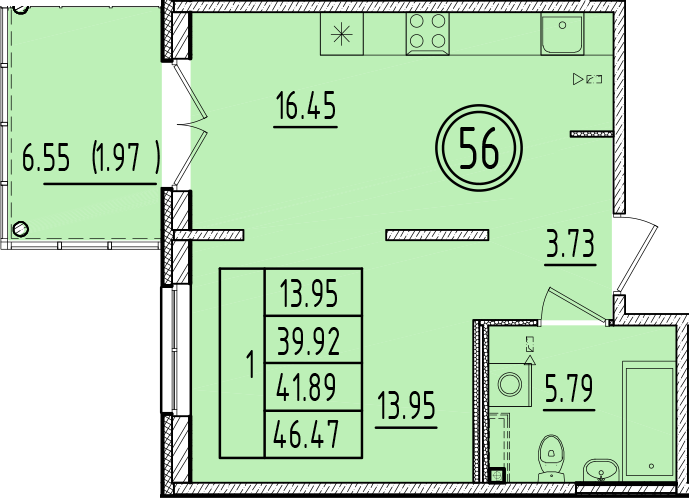 ОК 6.4. корпус 1 квартира 56