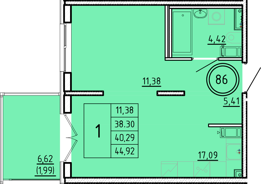 ОК 16 корпус 2 квартира 86