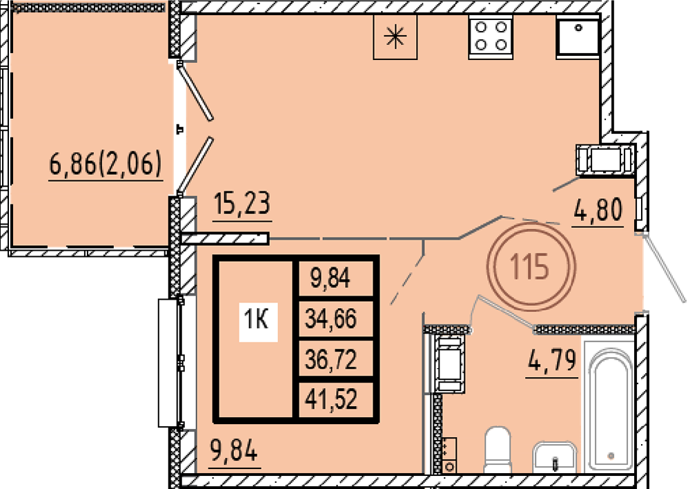 ОК 9.1 корпус 3 квартира 115