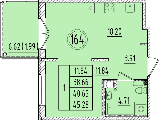 ОК 6.4. корпус 1 квартира 164