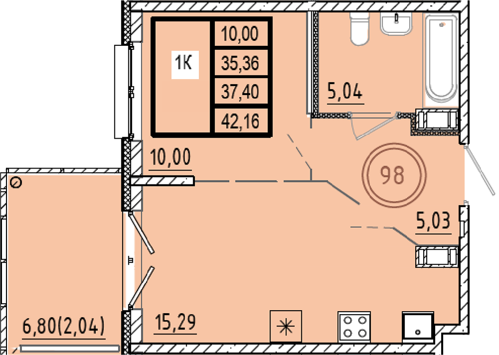 ОК 9.1 корпус 3 квартира 98