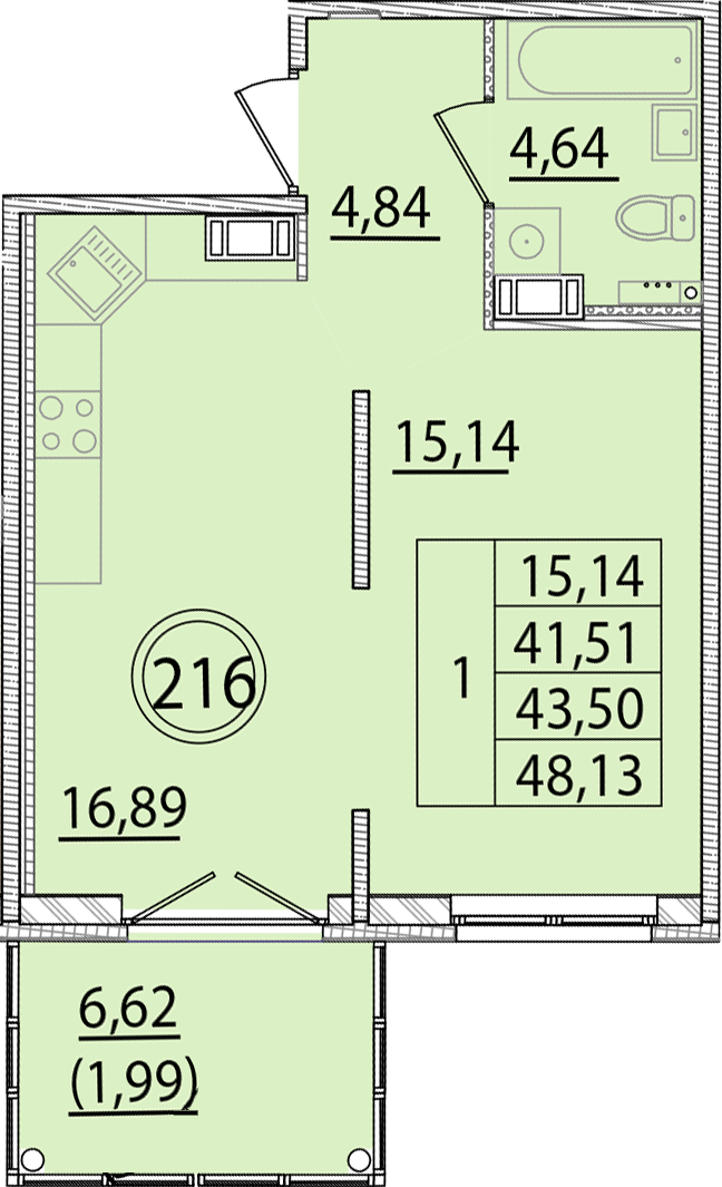 ОК 15 корпус 2 квартира 216
